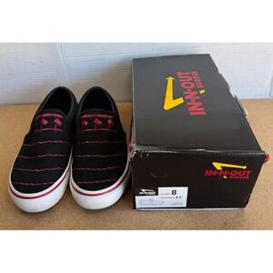 In-N-Out Burger Black Drink Cup Slip-On Shoes Men 8 W 9.5 CALIFORNIA SURF SKATE